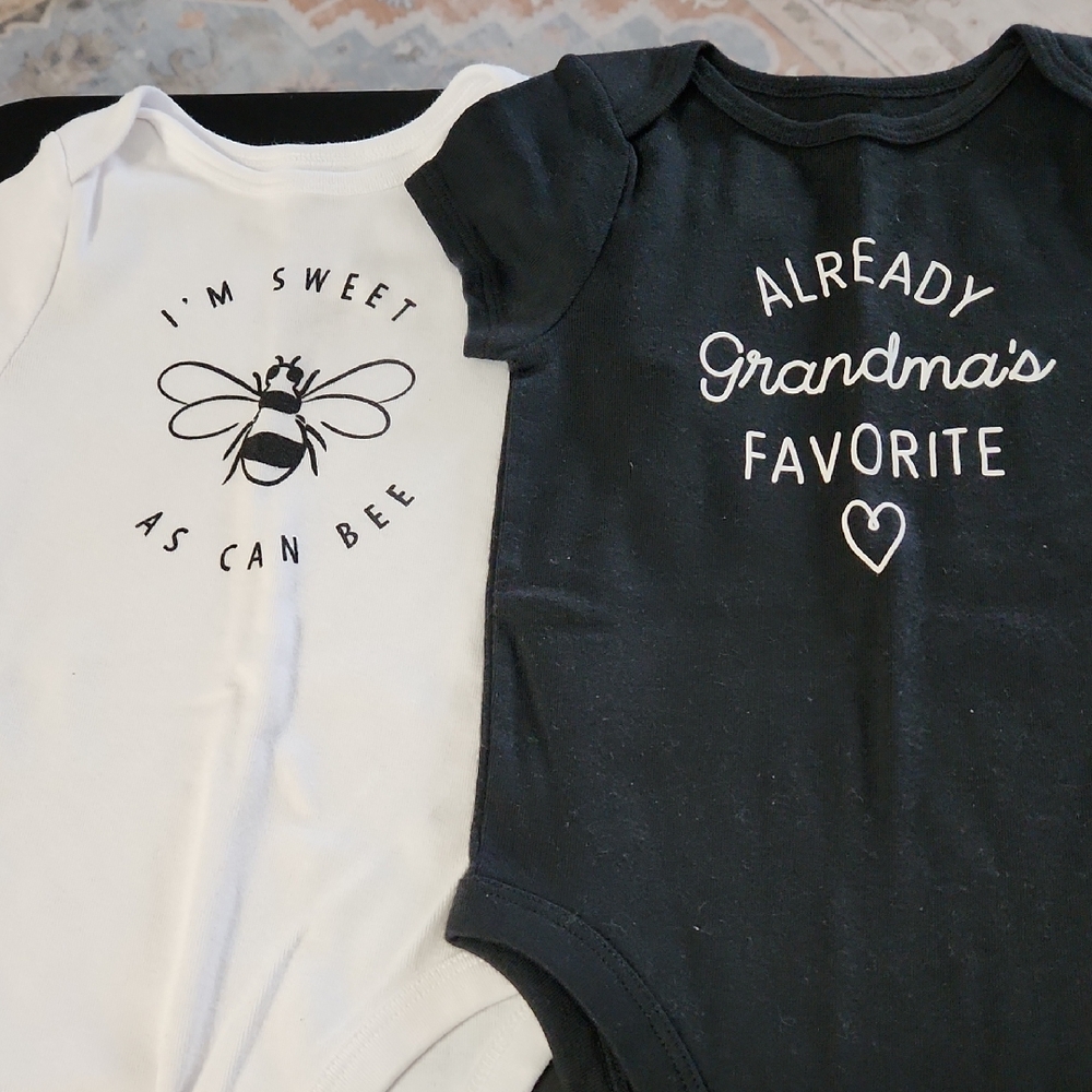 Jumping Beans Black and White Bodysuit Set
